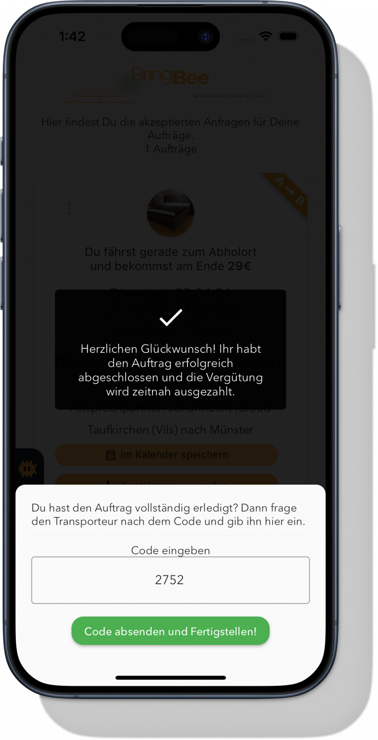 Code eingeben