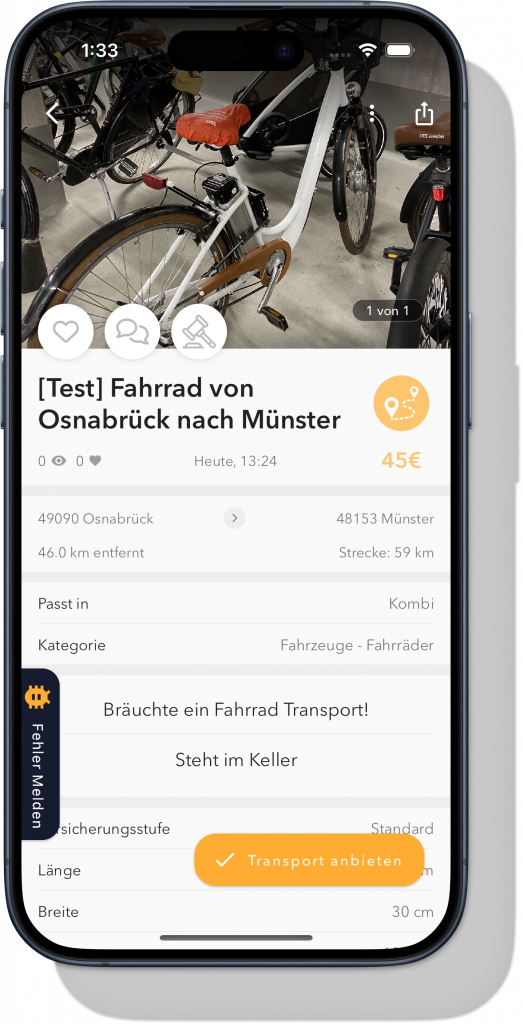 Detailansicht eines Inserates