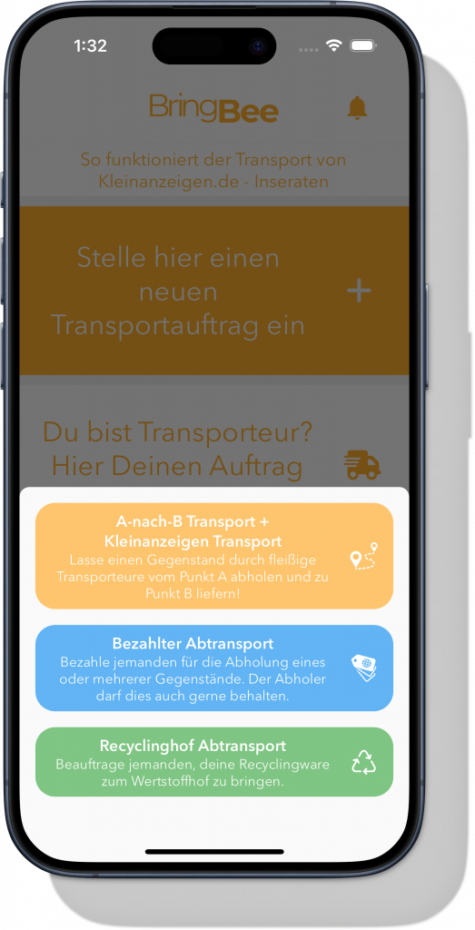 Verschiedene Transporttypen